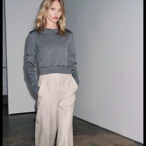 Zara Gray Cowl Neck Sweater